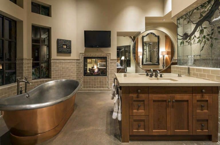 25 Craftsman Style Bathroom Designs (Vanity, Tile & Lighting)