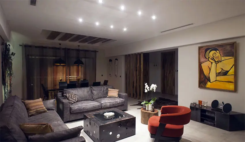 African living room interior design in luxury apartment