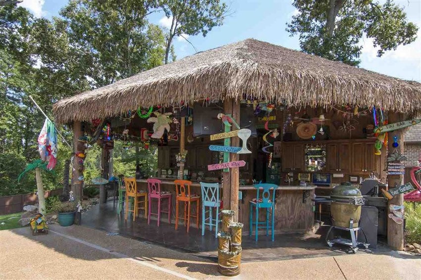 Backyard tiki bar