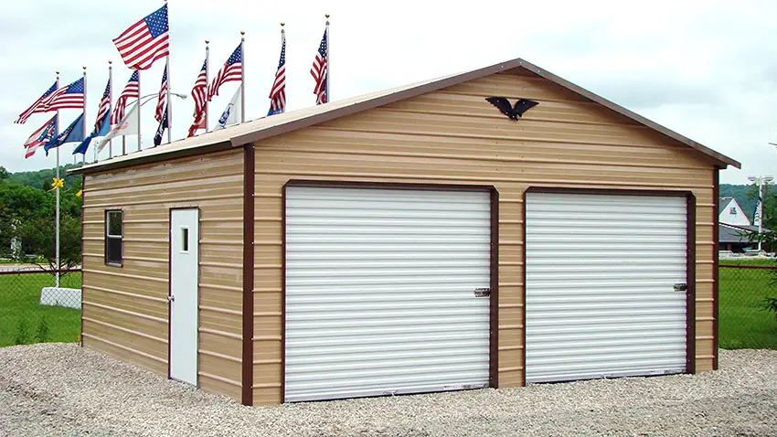 Backyard metal shed