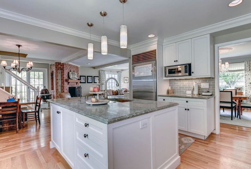 Contemporary design kitchen with recess panel cabinets