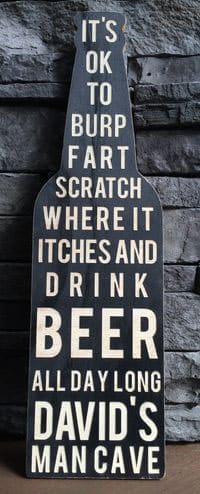 Drinking sign about burping