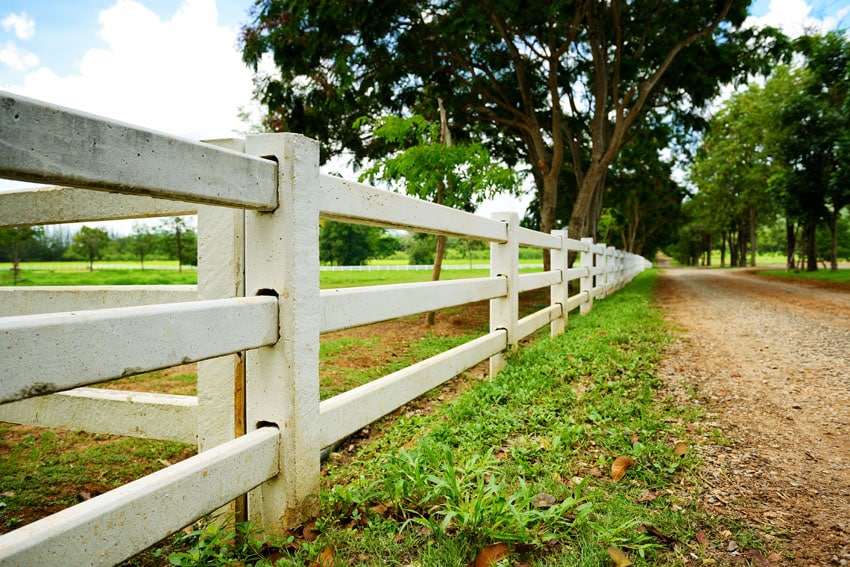 Post and rail fence design