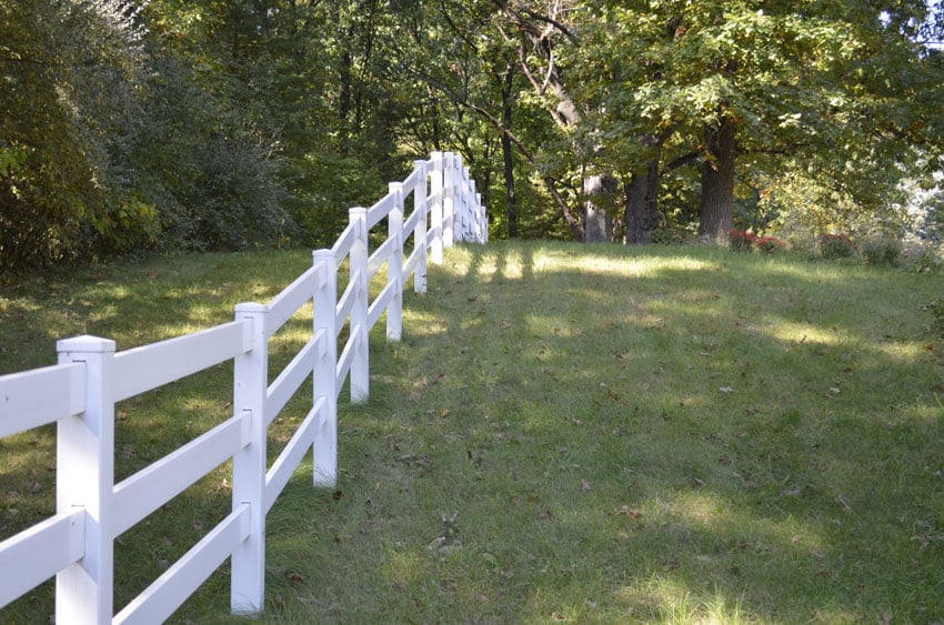 Post-in-rail fence