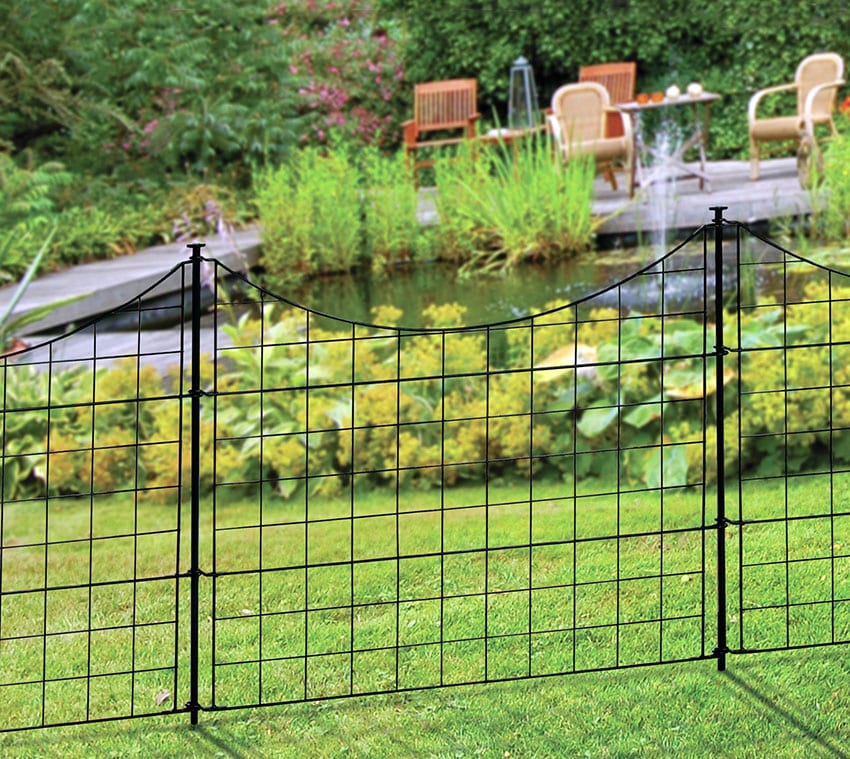 Powder coated garden fence