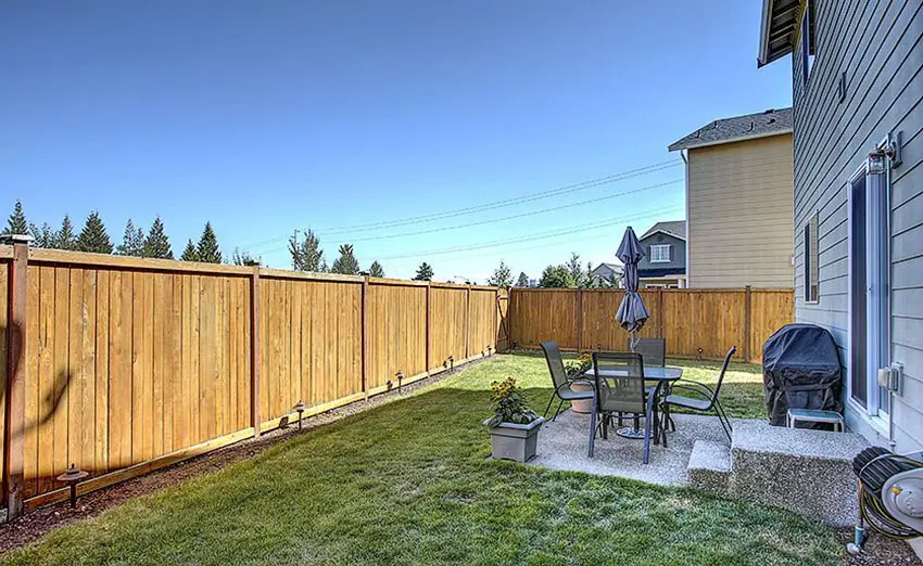 Red cedar used for fence