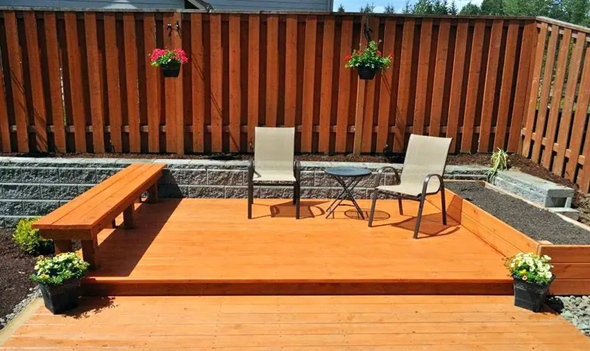 Redwood shadow box fence