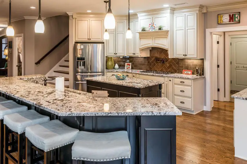 antique white bar stools kitchen