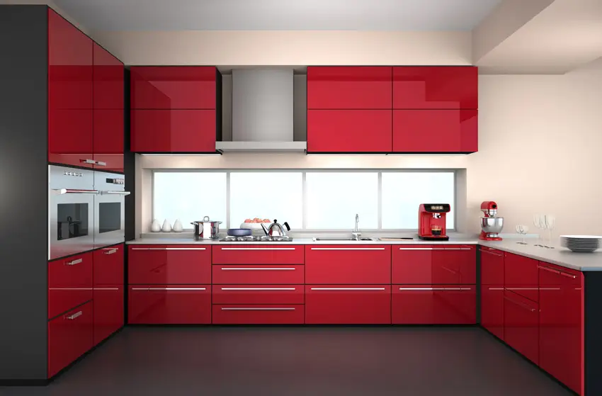 modern-u-shaped-kitchen-with-red-cabinets