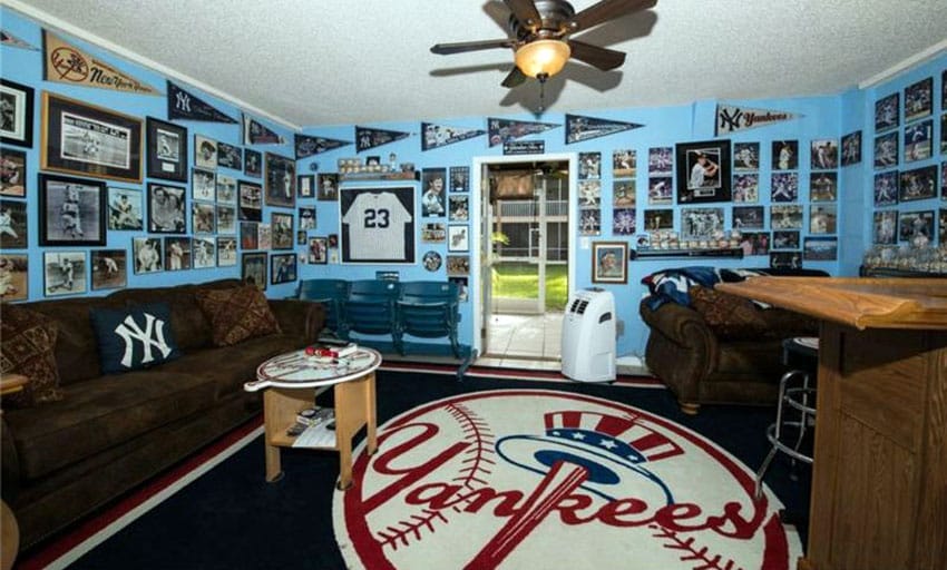 Baseball memorabilia room