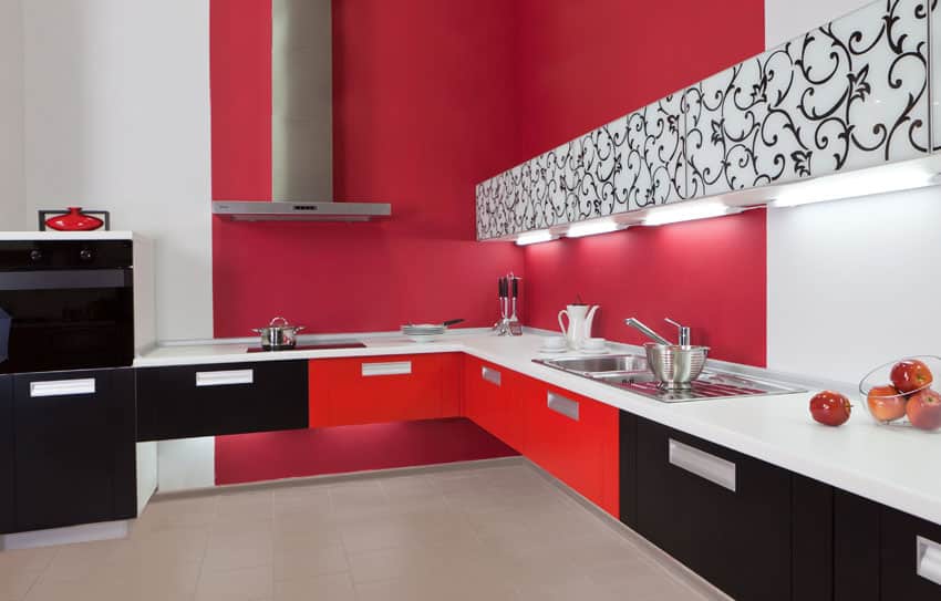 two-tone-red-and-black-cabinet-kitchen