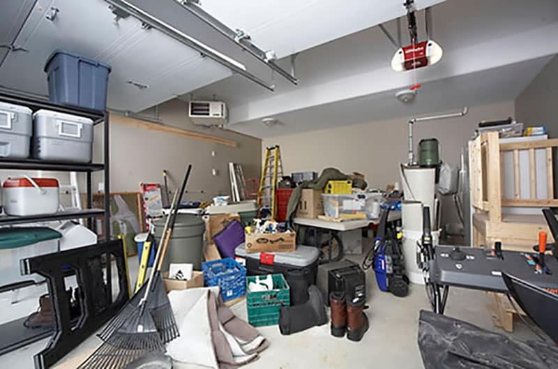 Garage declutter makeover before picture