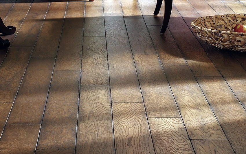 Engineered white oak wood floor