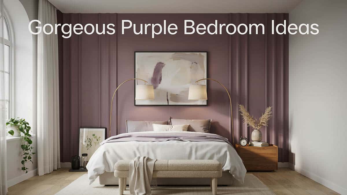 Gorgeous purple bedroom ideas