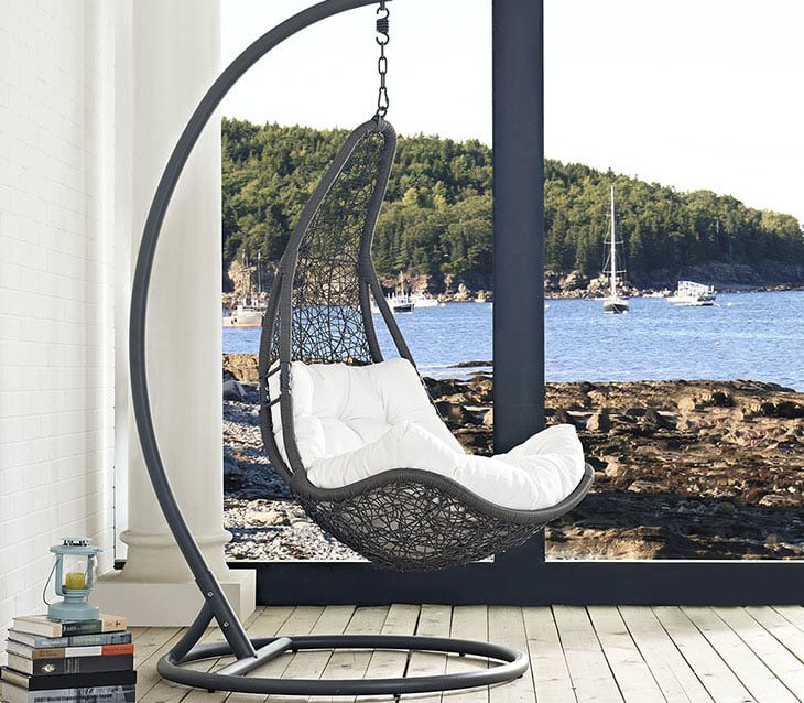 Indoor swing chair on stand