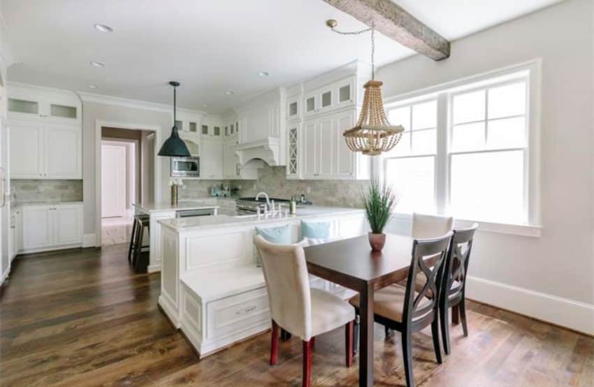 bench seating at kitchen island