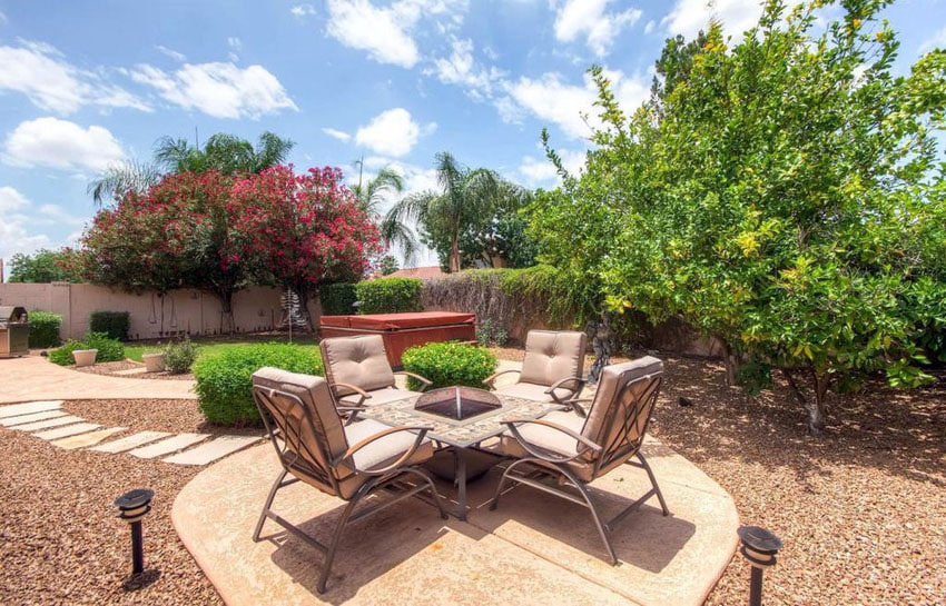 Gravel backyard landscaping