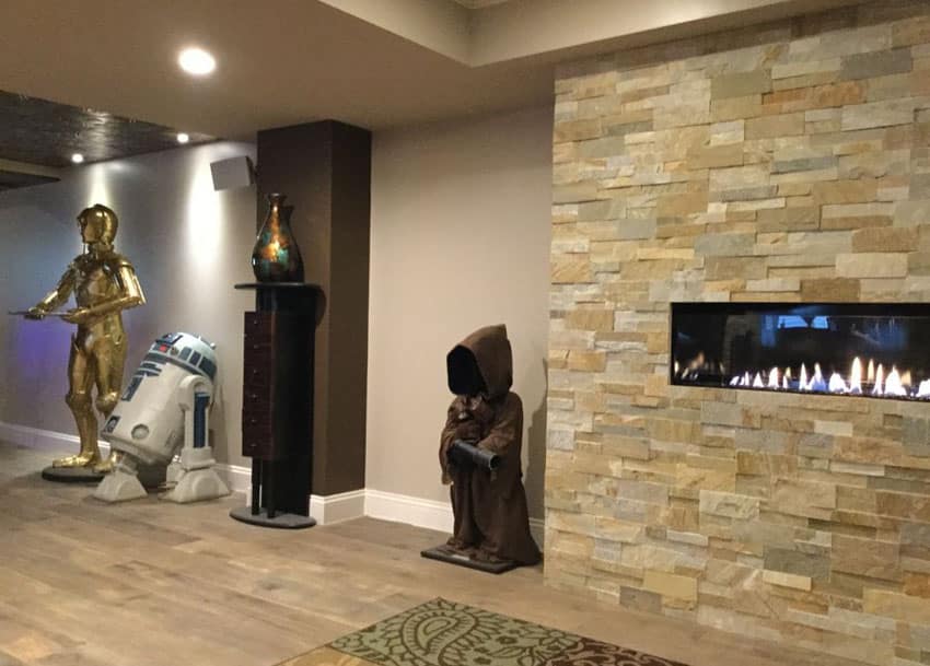 Star wars decor in basement