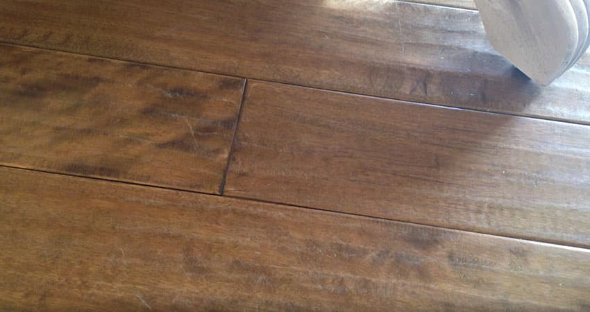 Wood floor scuff from furniture legs rubbing