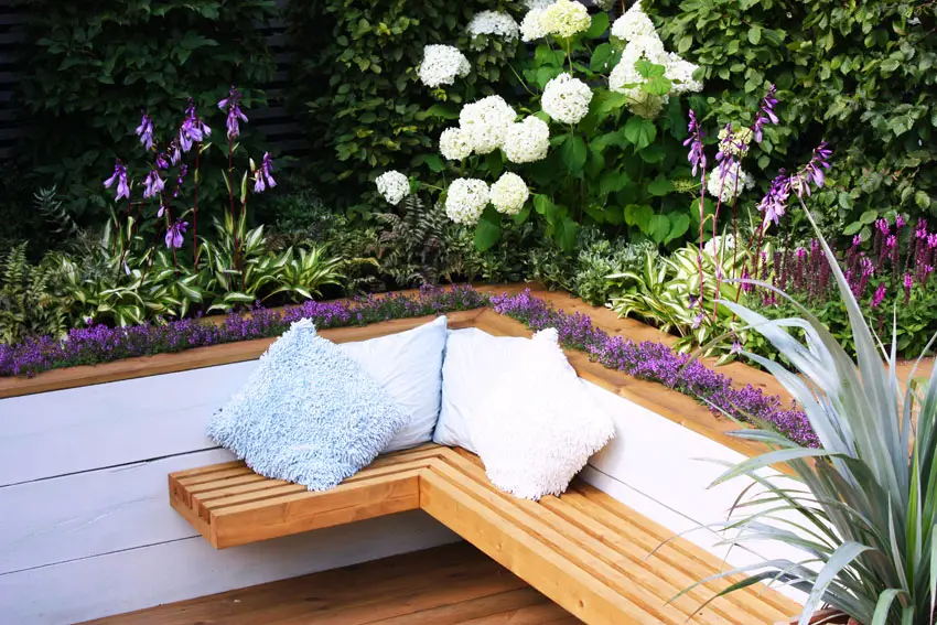 DIY wood L shape corner bench