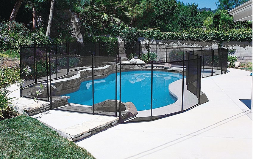 Above ground pool safety fence