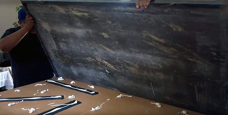 Installing granite slab countertop