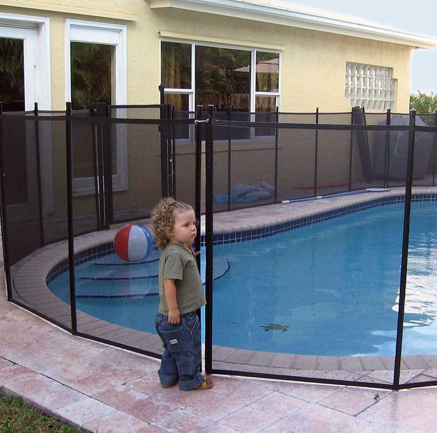 Safety netting pool fence