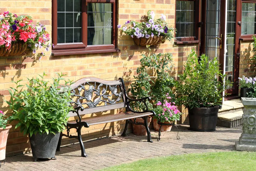 Bench with scroll work