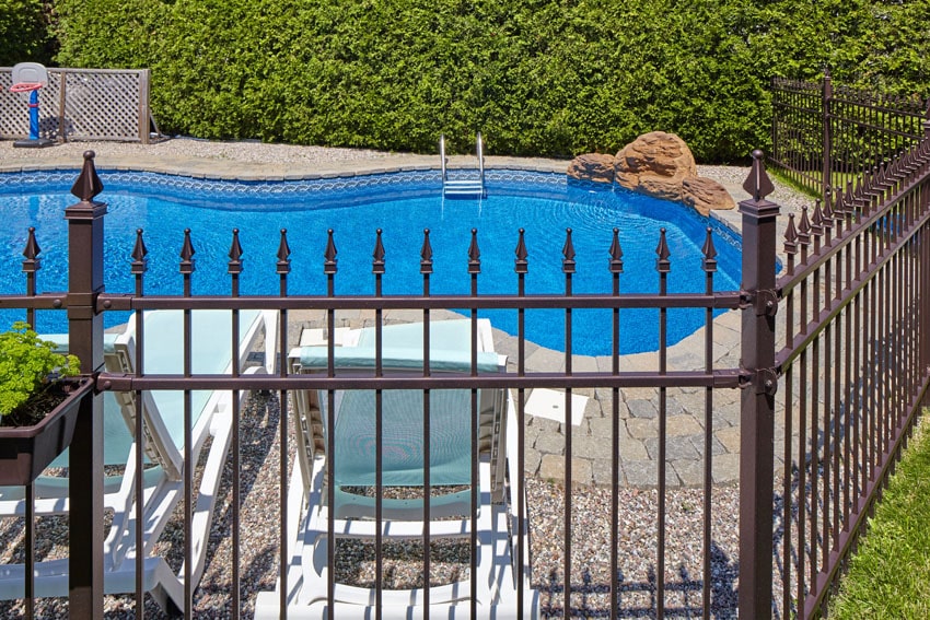 Wrought iron pool fence
