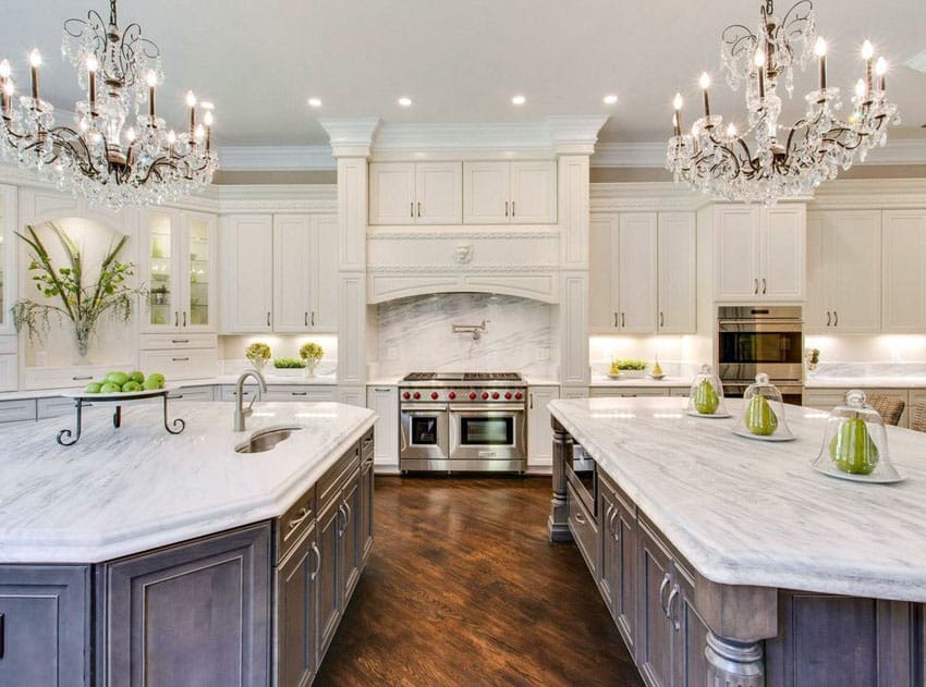 white gourmet kitchen design