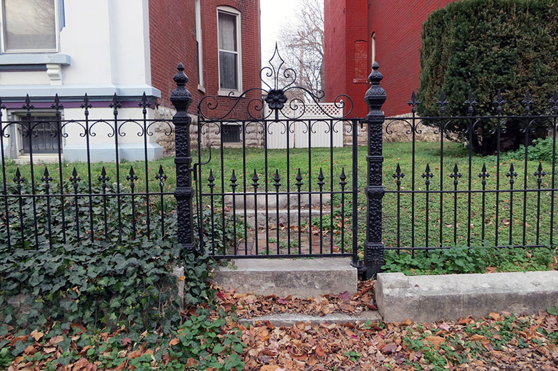 Decorative iron fence