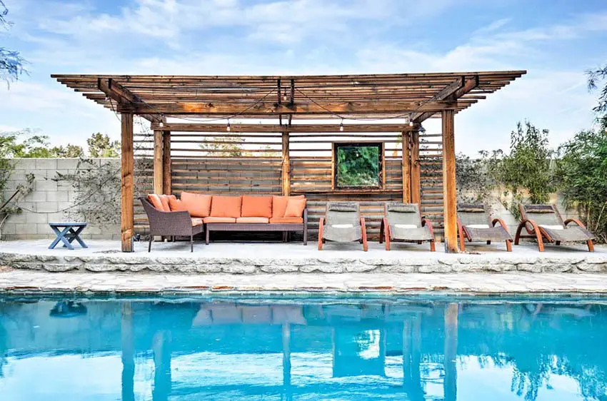 DIY pool pergola