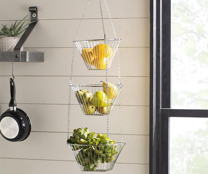 Hanging fruit basket for kitchen