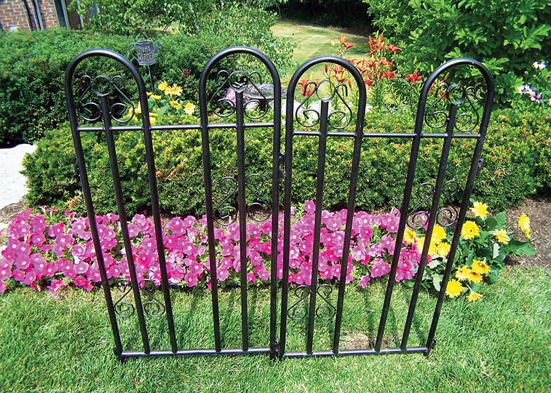 Powder coated garden fence panels