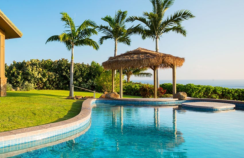 Luxury oceanview home with swimming pool and large palapa
