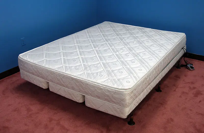 Softside waterbed with foam rails