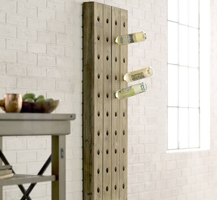 Attached wine rack to the wall