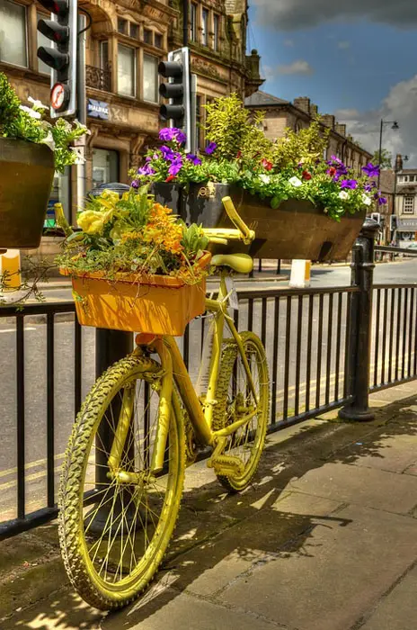 Decorative bicycle flower box