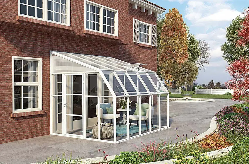 Greenhouse sunroom kit addition for home