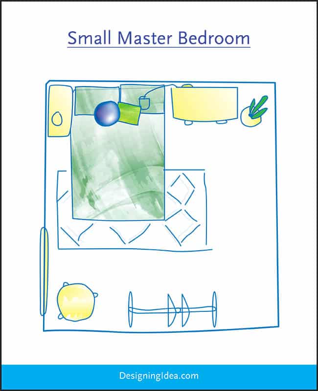 Small master bedroom layout