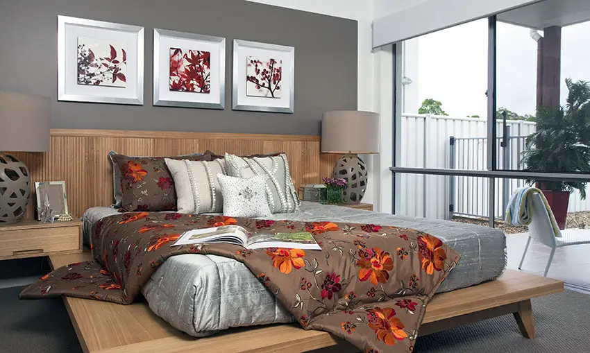 Zen bedroom design with platform bed