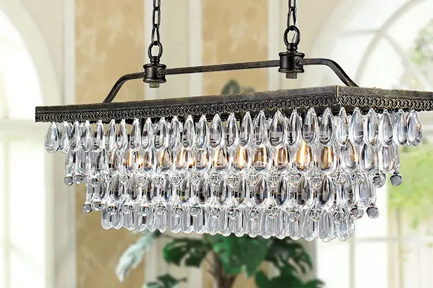 4-light linear chandelier