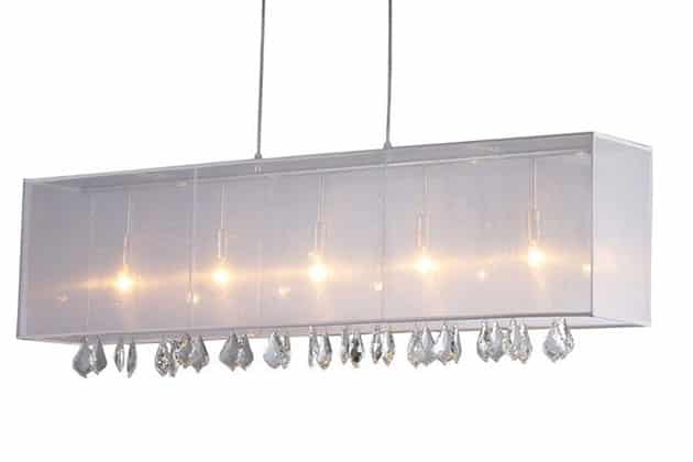 Contemporary 5-light linear chandelier