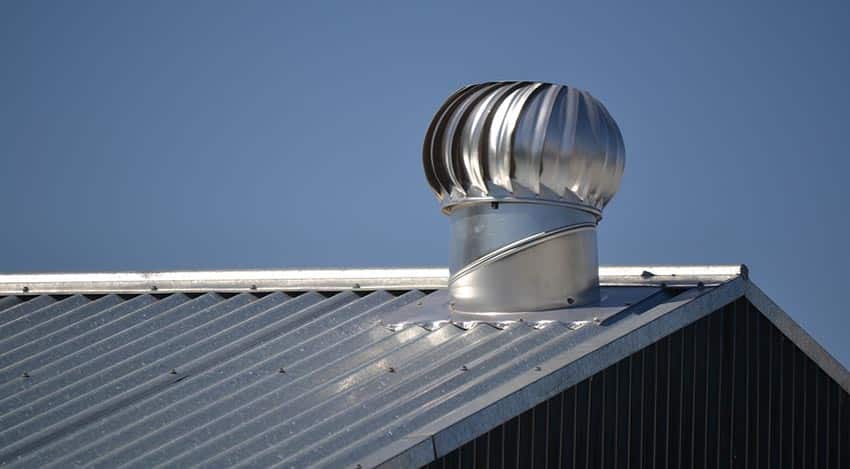 Galvanized metal roof