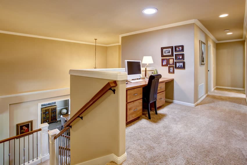 Hallway with home office nook