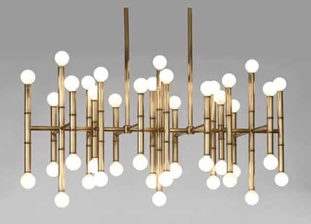 Modern 42 light linear pendant chandelier
