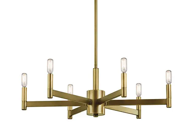 Modern candle style chandelier