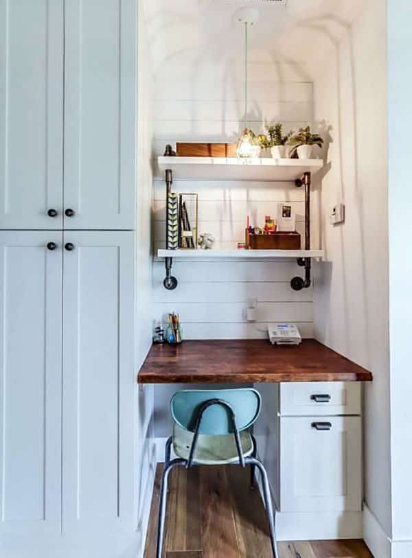 Small office nook off kitchen