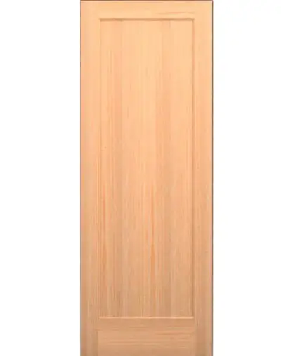 Unfinished wood slab door