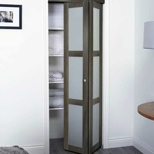 Wood bifold door for closet